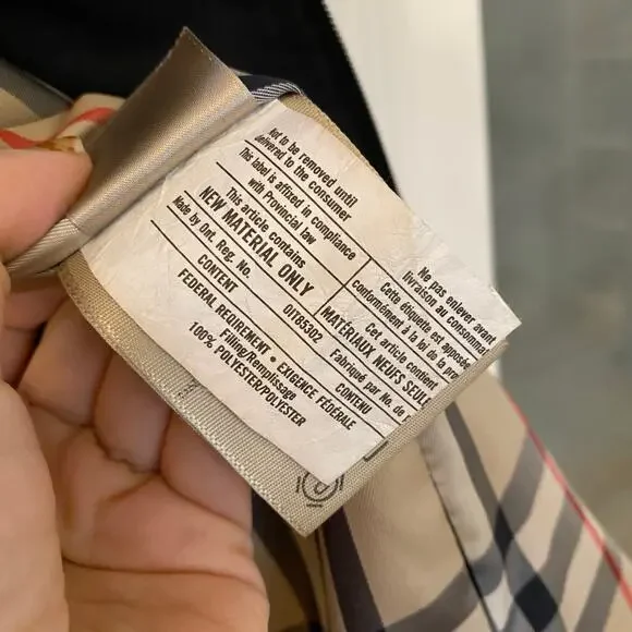 Burberry Calandra Black Coat Jacket interior Novacheck Lining Winter sz S - Picture 9 of 15